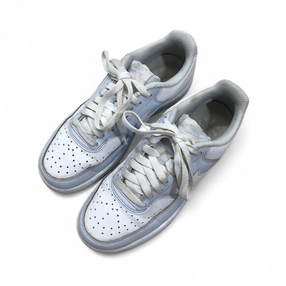 Nike Court Vision Low Sneakers White/Baby Blue Women’s 6.5 Lifestyle Shoes - Picture 3 of 8
